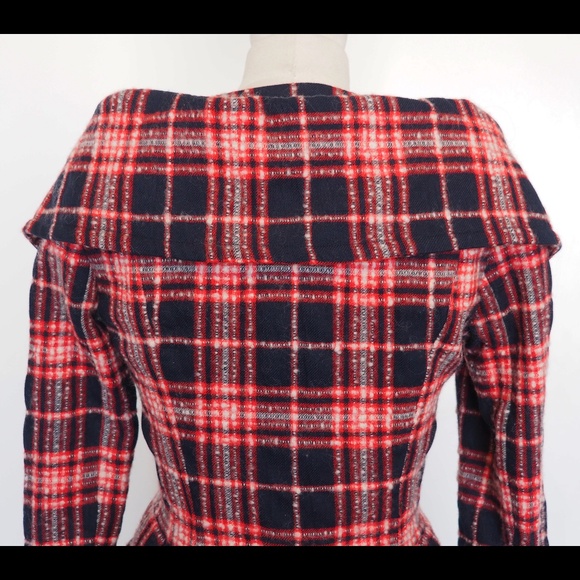 L.A.M.B. Wool/Cotton Plaid Jacket with Wide Collar - Picture 5 of 7